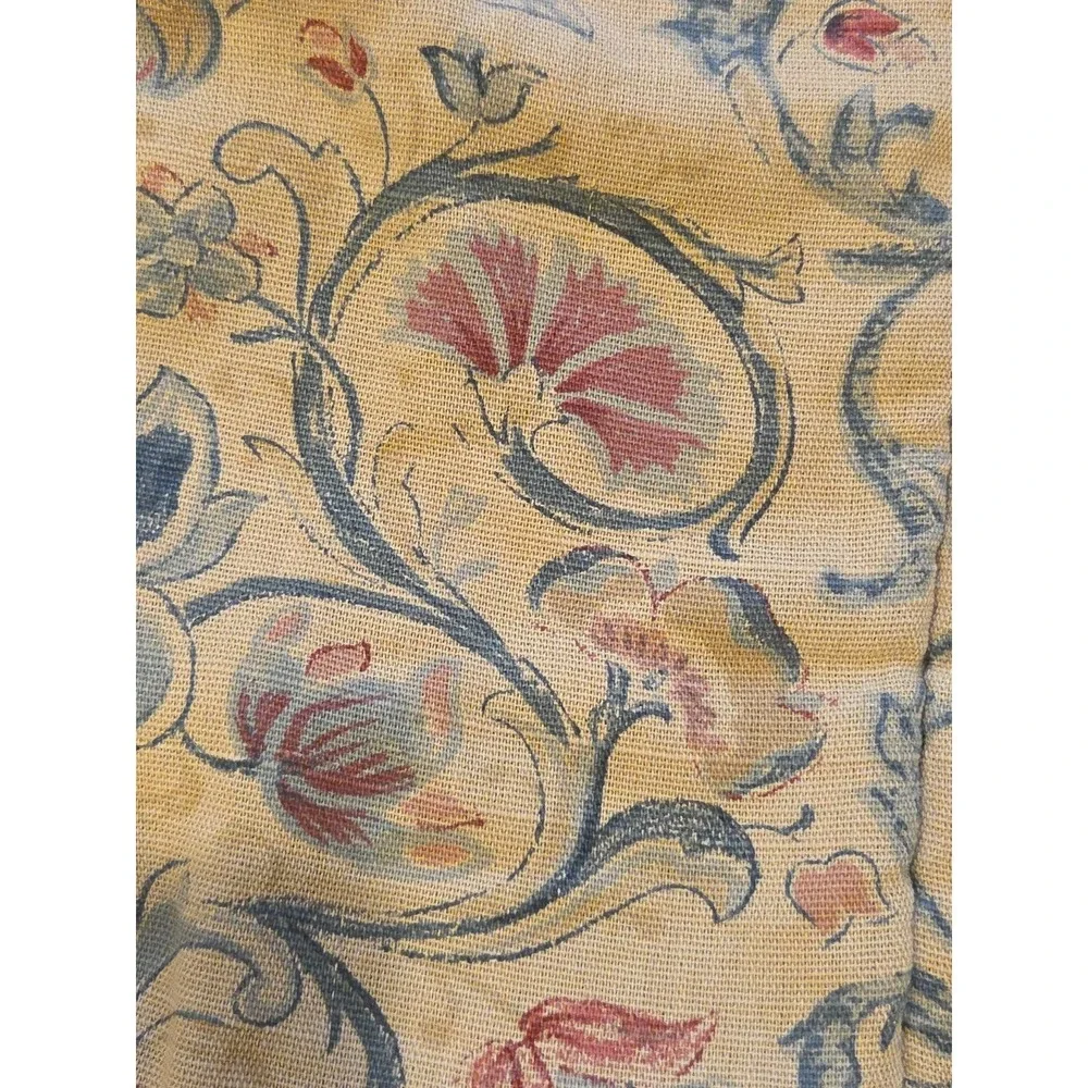 Vtg 90s Ralph Lauren Provence Full Queen Comforter Jacobean Floral Linen Blend‎